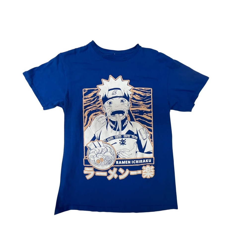 Naruto Shippuden Ichiraku Ramenβ Graphic T-Shirt Blue Mens Size Medium Viz Media